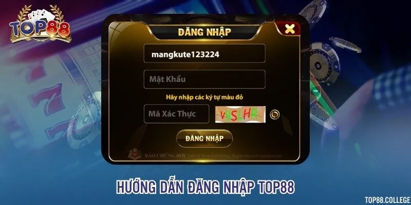 Đăng nhập TOP88