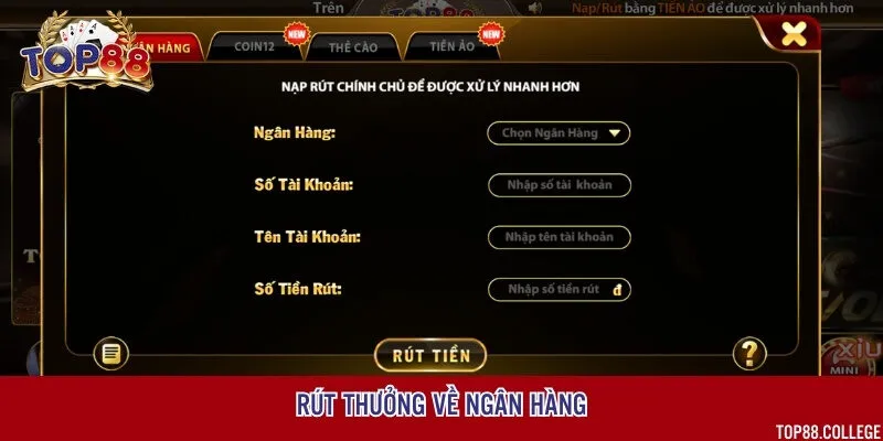 Quy trình rút thưởng về tài khoản ngân hàng chỉ mất 3 bước thực hiện