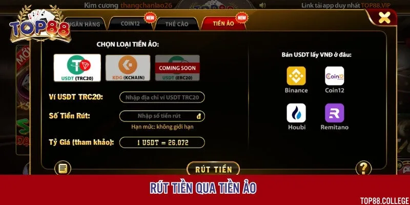 Sàn giao dịch tiền ảo của Top88 ngày càng được ưa chuộng 